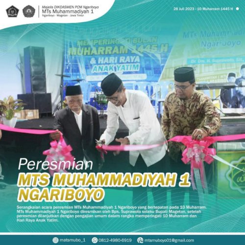 Peresmian MTs Muhammadiyah 1 Ngariboyo